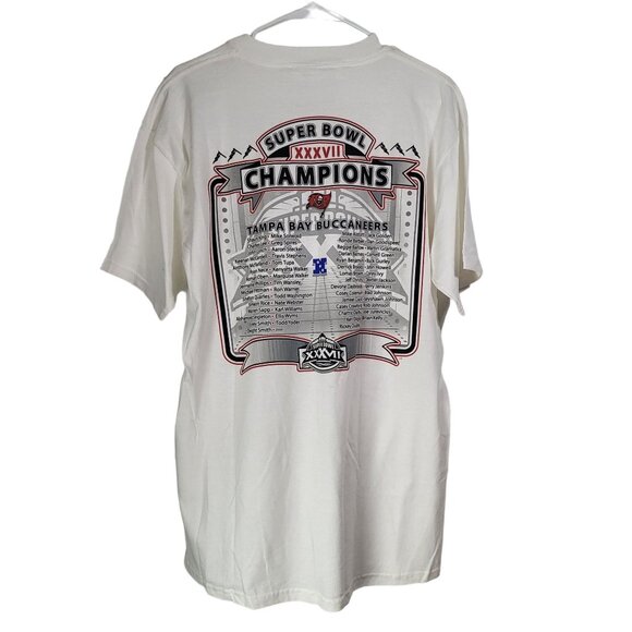 Super Bowl XXXVII Tampa Bay Buccaneers Champions Shirt NFL Players 2003 SZ LG - Picture 2 of 12